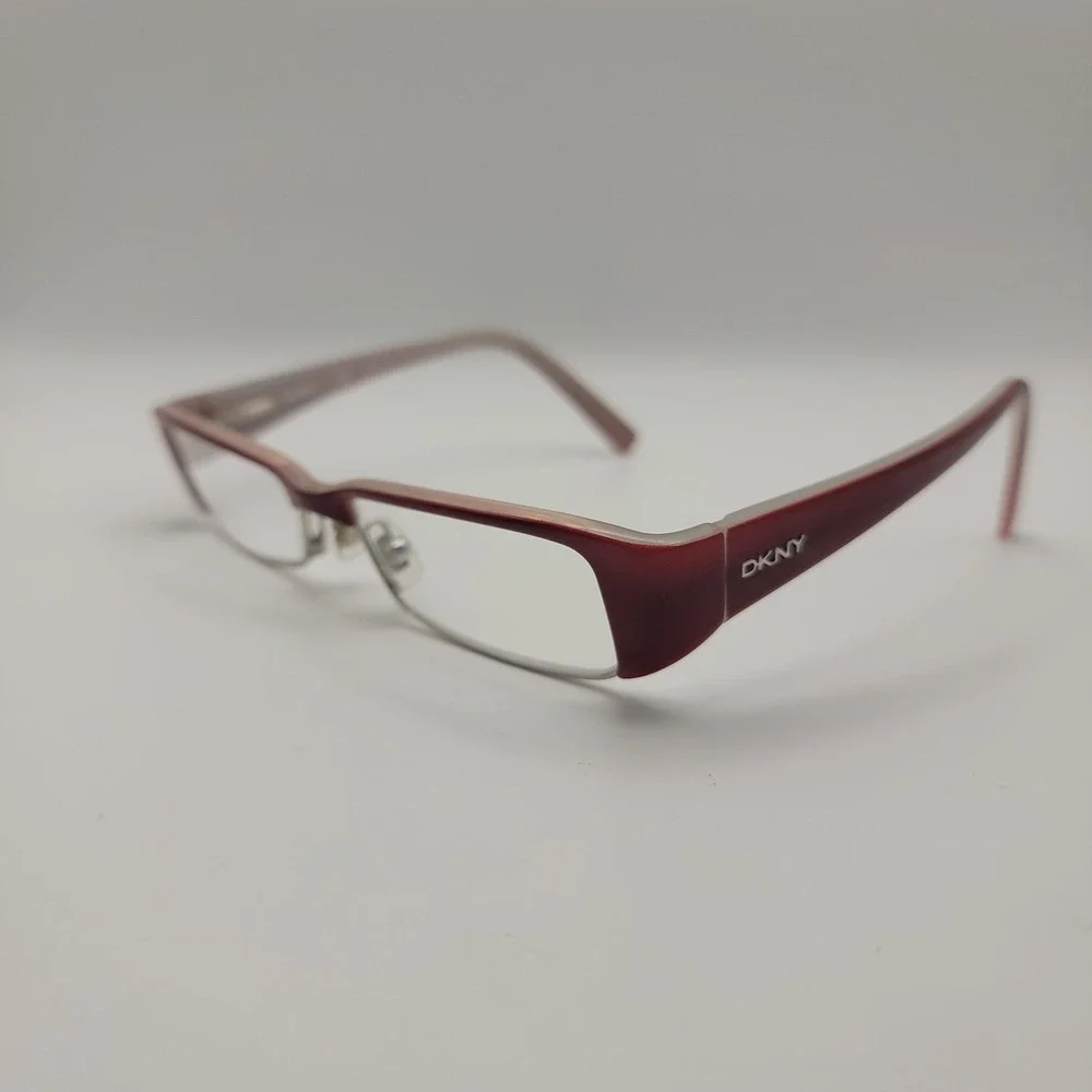 DKNY DY4570 Eyeglass Frames Only Womens Red Pink Semi Rimless 51-15-135